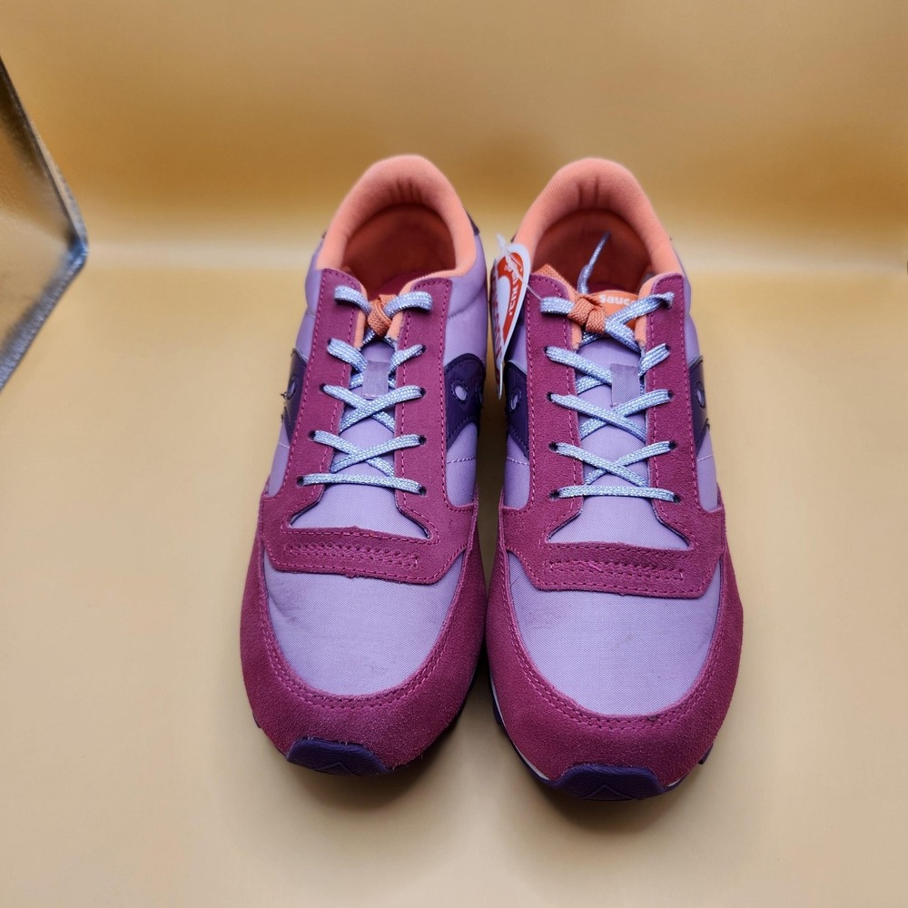 Saucony Jazz Original Shoes Girls Size 6 Purple Pink Coral Sneakers SY56276 - Picture 2 of 12